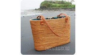 shopping beach handbags straw rattan full handwoven ethnic style